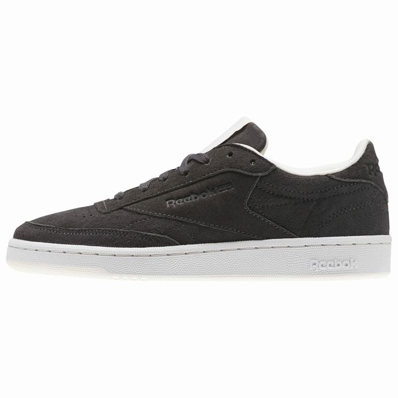 Reebok Club C 85 Tonal Nubuck Tenisky Damske - Čierne/Biele MF8486ZX